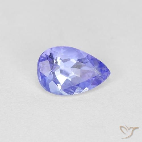 0.42ct Натуральный Фиолетово-синий Танзанит, Форма груши, Чистота VS
