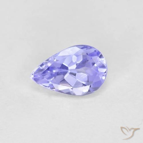 0.42ct Натуральный Светло-синий Танзанит, Форма груши, VVS-VS