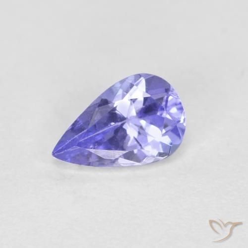 0.41ct Натуральный Светло-синий Танзанит, Форма груши, VVS-VS