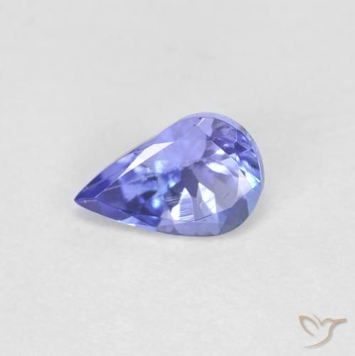 0.42ct Натуральный Интенсивный фиолетовый синий Танзанит, Форма груши, VVS-VS