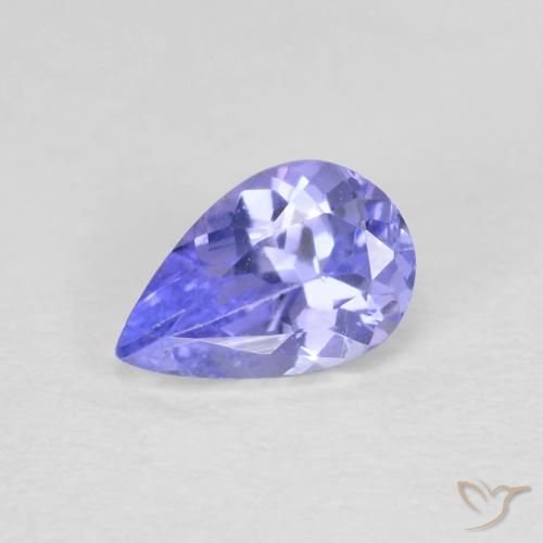 0.47ct Натуральный Фиолетово-синий Танзанит, Форма груши, VVS-VS