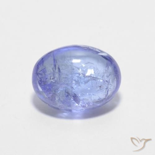 1.51ct Натуральный Интенсивный фиолетовый синий Танзанит, Овал, Прозрачный