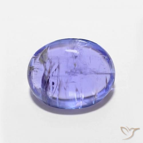 3.38ct Натуральный Интенсивный фиолетовый синий Танзанит, Овал, Прозрачный
