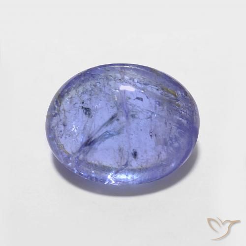 3.69ct Натуральный Интенсивный фиолетовый синий Танзанит, Овал, Прозрачный