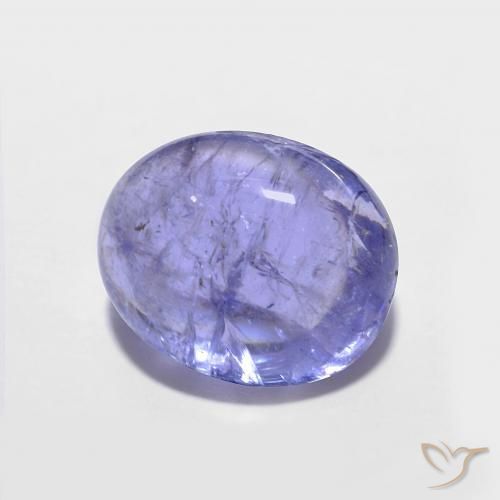 3.77ct Натуральный Интенсивный фиолетовый синий Танзанит, Овал, Непрозрачный