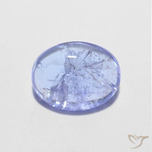 1.56ct Натуральный Интенсивный фиолетовый синий Танзанит, Овал, Прозрачный