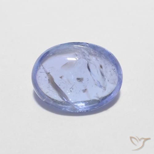 1.37ct Натуральный Интенсивный фиолетовый синий Танзанит, Овал, Прозрачный