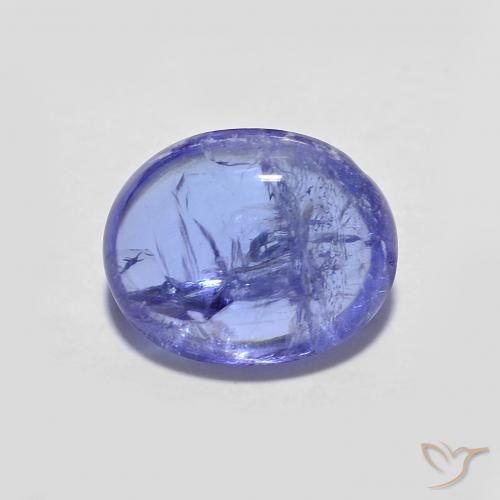 2.94ct Натуральный Интенсивный фиолетовый синий Танзанит, Овал, Прозрачный