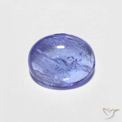 1.43ct Натуральный Интенсивный фиолетовый синий Танзанит, Овал, Прозрачный