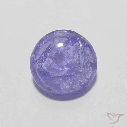 1.43ct Натуральный Ярко-фиолетовый Танзанит, Круглый, Прозрачный