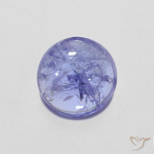 1.39ct Натуральный Интенсивный фиолетовый синий Танзанит, Круглый, Прозрачный
