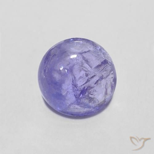 1.43ct Натуральный Ярко-фиолетовый Танзанит, Круглый, Прозрачный