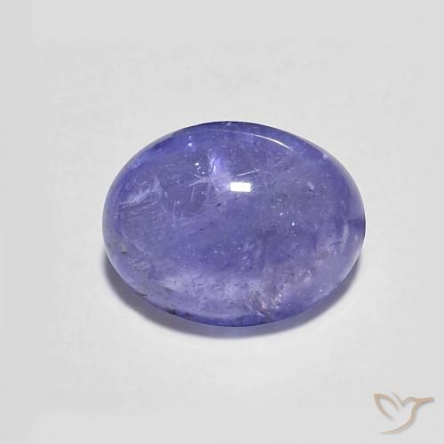 2.50ct Натуральный Интенсивный фиолетовый синий Танзанит, Овал, Прозрачный