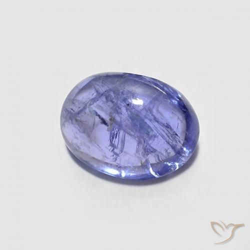 1.59ct Натуральный Интенсивный фиолетовый синий Танзанит, Овал, Прозрачный