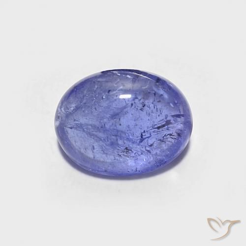 1.59ct Натуральный Интенсивный фиолетовый синий Танзанит, Овал, Прозрачный