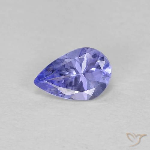0.36ct Натуральный Интенсивный фиолетовый синий Танзанит, Форма груши, VVS-VS