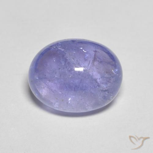 4.05ct Натуральный Серебристо-синий Танзанит, Овал, Прозрачный