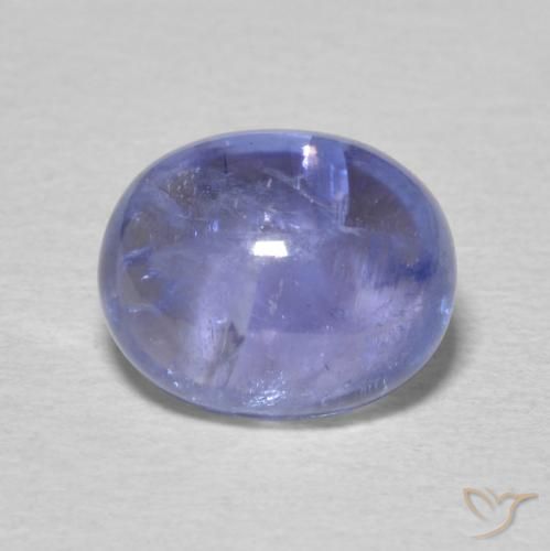 3.78ct Натуральный Фиолетово-синий Танзанит, Овал, Прозрачный