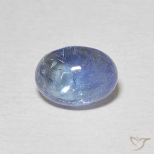 1.54ct Натуральный Светло-фиолетово-синий Танзанит, Овал, Прозрачный