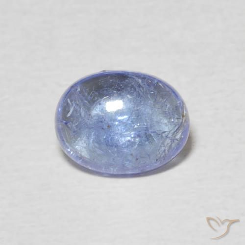 1.53ct Натуральный Светло-пурпурно-синий Танзанит, Овал, Прозрачный