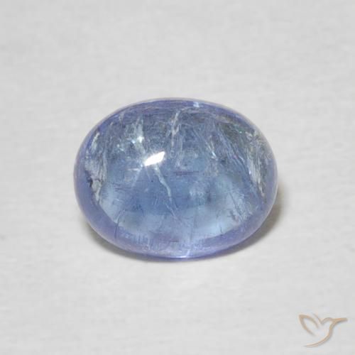1.65ct Натуральный Светло-фиолетово-синий Танзанит, Овал, Прозрачный