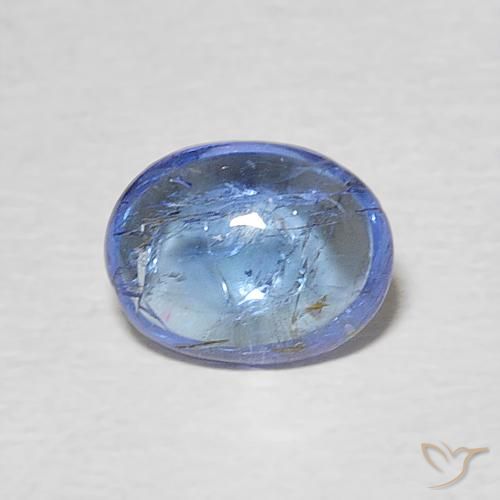 1.33ct Натуральный Светло-фиолетово-синий Танзанит, Овал, Прозрачный
