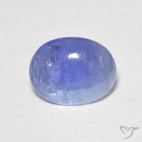 1.69ct Натуральный Интенсивный синий Танзанит, Овал, Полупрозрачный