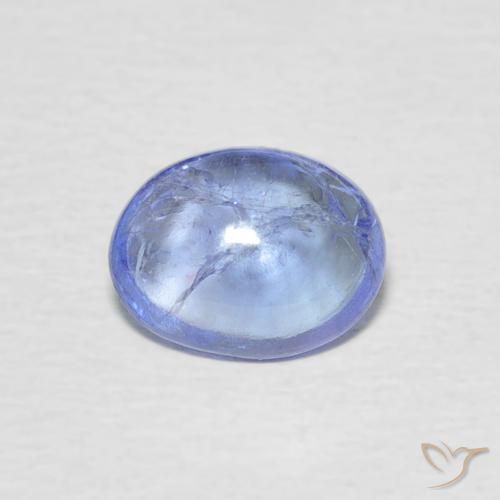 1.39ct Натуральный Светло-пурпурно-синий Танзанит, Овал, Прозрачный