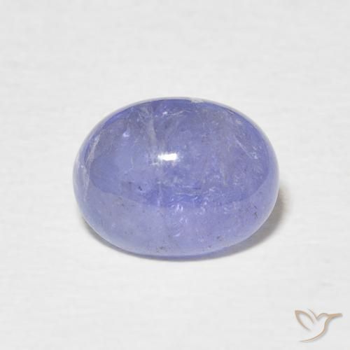 2.50ct Натуральный Интенсивный фиолетовый синий Танзанит, Овал, Полупрозрачный