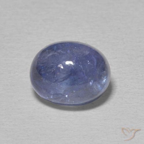 5.08ct Натуральный Фиолетово-синий Танзанит, Овал, Прозрачный