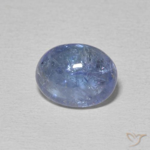 3.34ct Натуральный Светло-пурпурно-синий Танзанит, Овал, Прозрачный