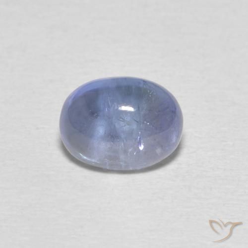1.76ct Натуральный Светло-фиолетово-синий Танзанит, Овал, Прозрачный