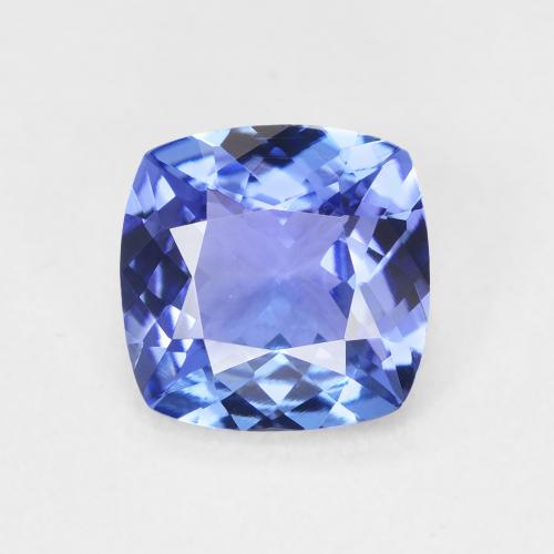 2.15ct Натуральный Темно-фиолетово-синий Танзанит, Подушка, VVS-VS