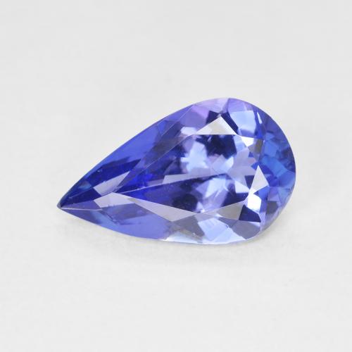 2.14ct Натуральный Темно-фиолетово-синий Танзанит, Форма груши, Чистота VVS