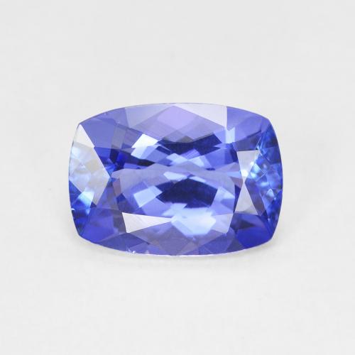 2.47ct Натуральный Темно-фиолетово-синий Танзанит, Подушка, Чистота VVS