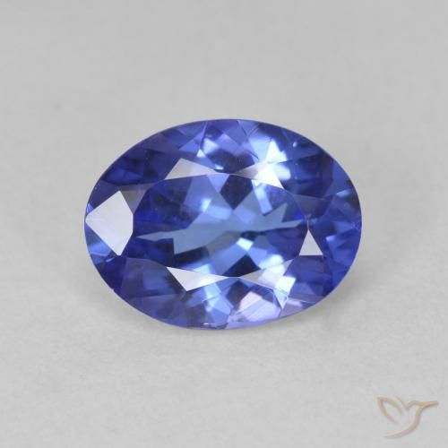 1.84ct Натуральный Средний темно-синий Танзанит, Овал, Чистота VVS