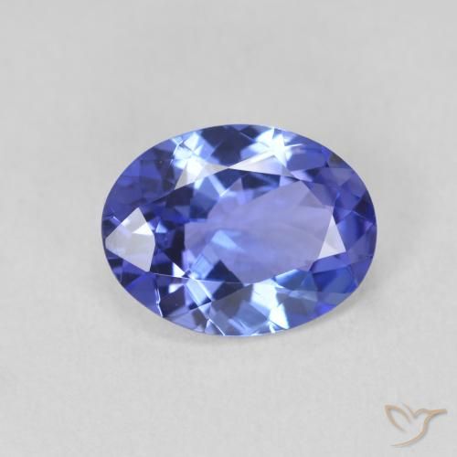 1.64ct Натуральный Синий / Голубой Танзанит, Овал, Чистота VVS