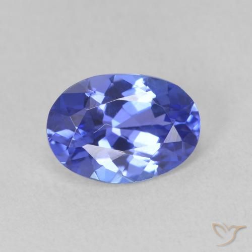 1.33ct Натуральный Темно-фиолетово-синий Танзанит, Овал, Чистота VVS