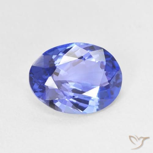 1.69ct Натуральный Темно-фиолетово-синий Танзанит, Овал, VVS-VS