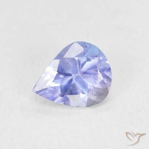0.38ct Натуральный Фиолетово-синий Танзанит, Форма груши, VVS-VS