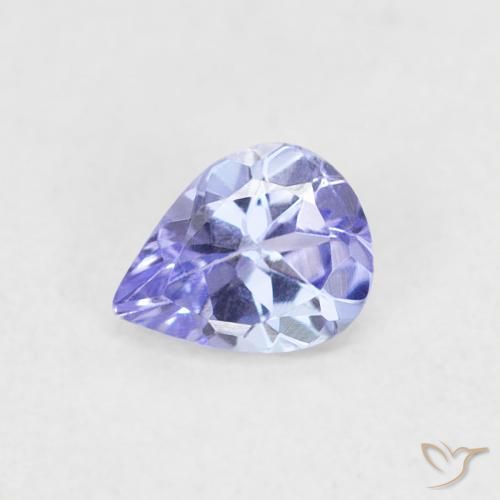 0.35ct Натуральный Фиолетово-синий Танзанит, Форма груши, VVS-VS