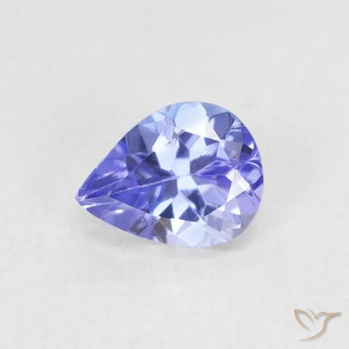 0.43ct Натуральный Фиолетово-синий Танзанит, Форма груши, VVS-VS