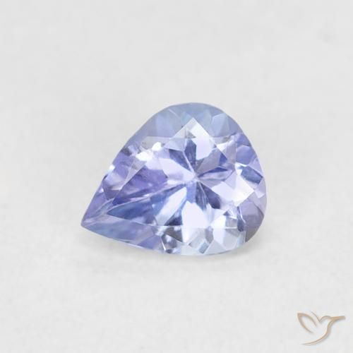 0.37ct Натуральный Пастельно-синий Танзанит, Форма груши, VVS-VS