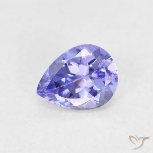 0.36ct Натуральный Электрический синий Танзанит, Форма груши, VVS-VS