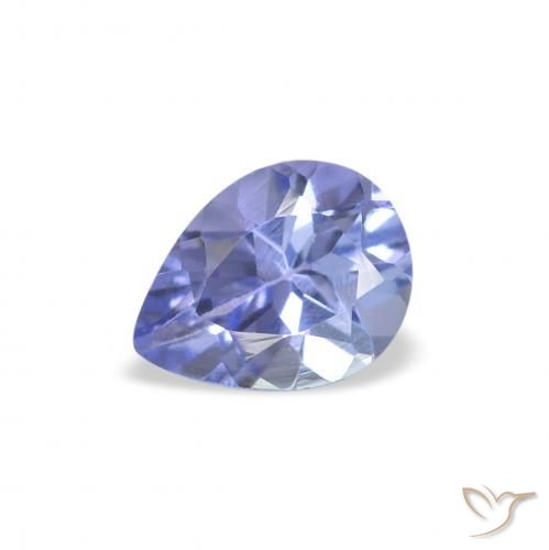 0.31ct Натуральный Пастельно-синий Танзанит, Форма груши, Чистота VS