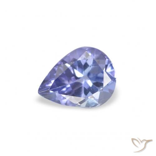 0.34ct Натуральный Светло-синий Танзанит, Форма груши, Чистота VS