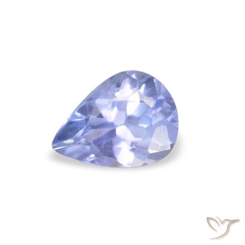 0.36ct Натуральный Светло-синий Танзанит, Форма груши, Чистота VS