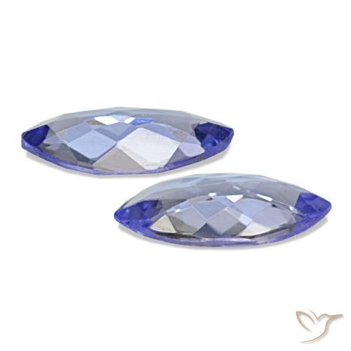 0.60 карата, натуральный Электрик фиолетовый синий Танзанит, Маркиза, Чистота VS