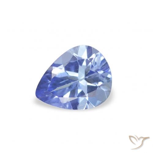 0.38ct Натуральный Пастельно-синий Танзанит, Форма груши, Чистота VS