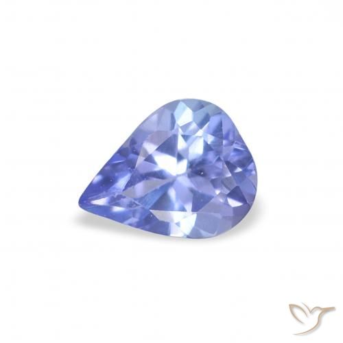 0.34ct Натуральный Фиолетово-синий Танзанит, Форма груши, Чистота VS